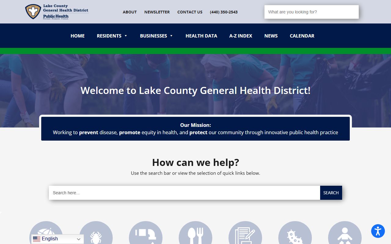 Lake County General Health District death records page for Mentor