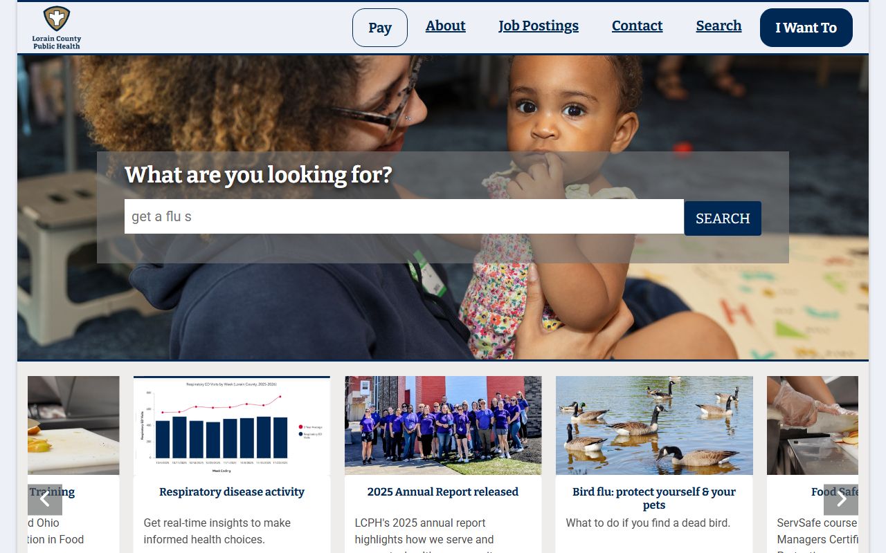 Lorain County Public Health website for death records