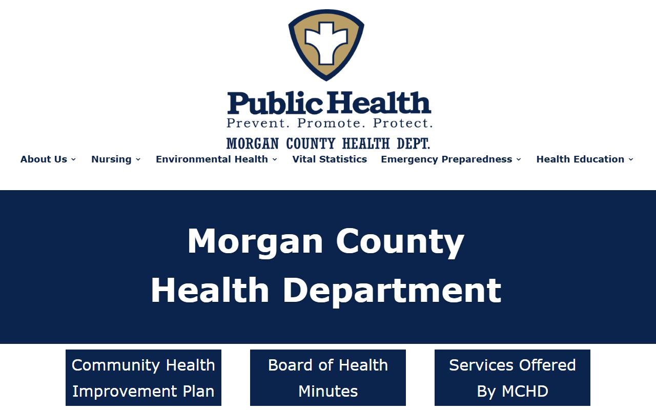 Morgan County Health Department website for death records