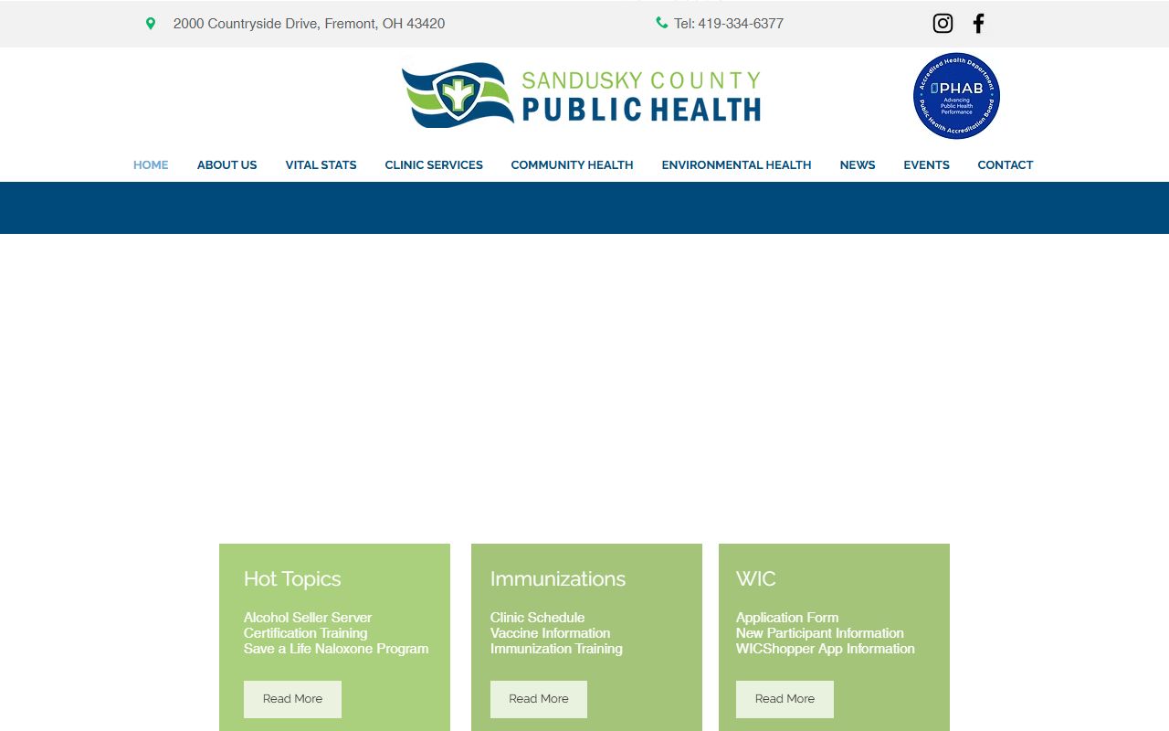 Sandusky County Public Health website for death records