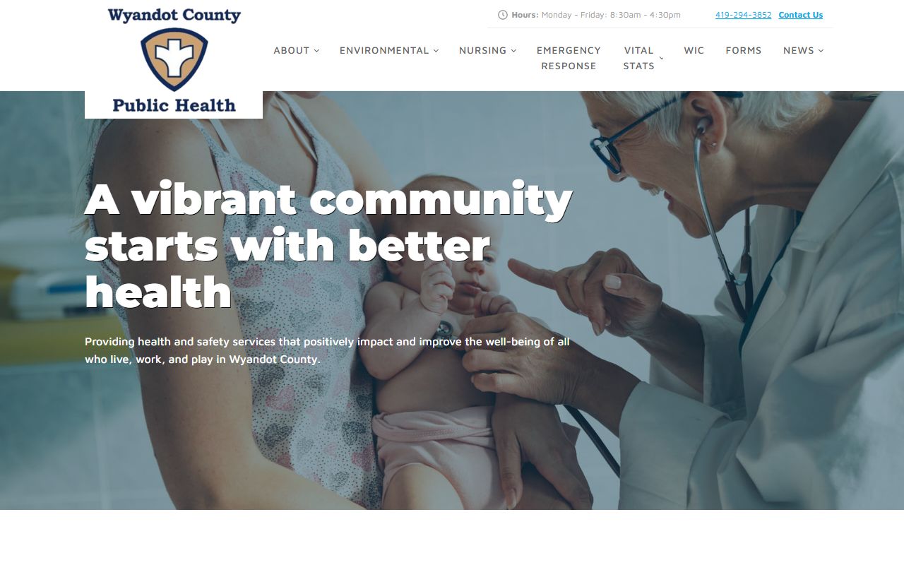Wyandot County Public Health website for death records